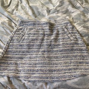 Loft A Line skirt in blue tweed